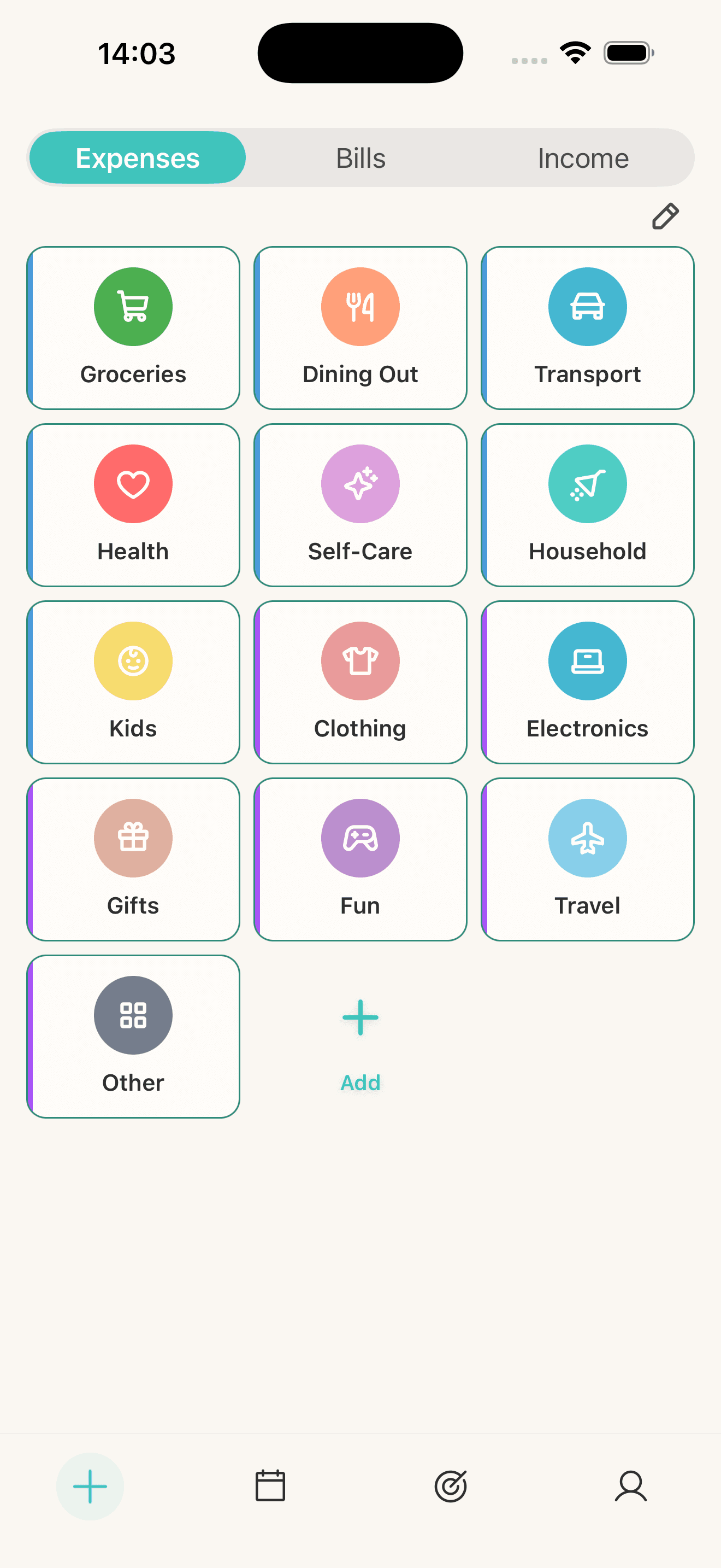 Add expense screen